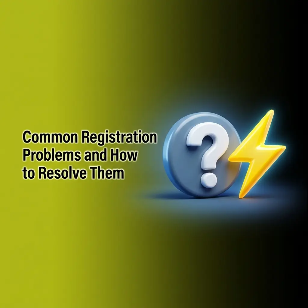 McLuck registration troubleshooting guide showing common sign-up problems and solutions for email, eligibility, and password issues