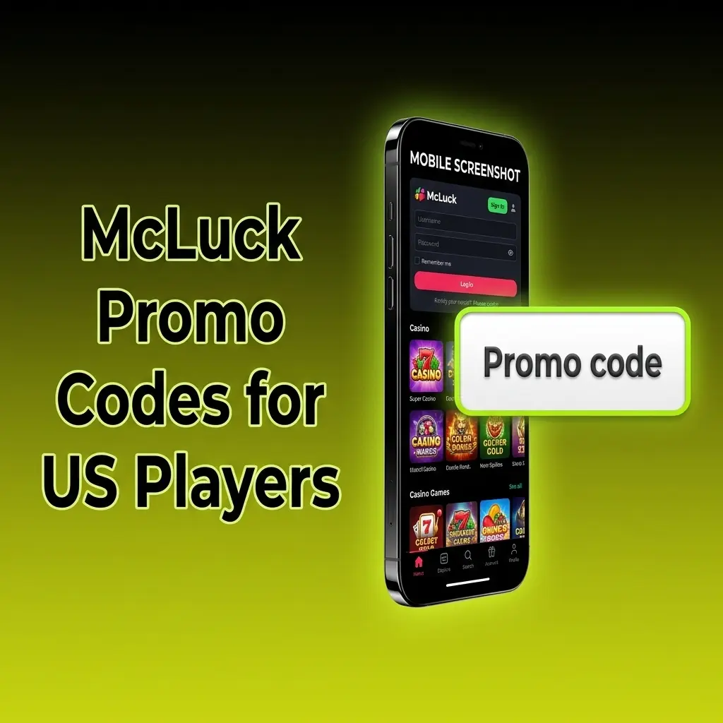 McLuck promo codes for US players showing steps to redeem bonus Gold Coins and Sweeps Coins on the platform