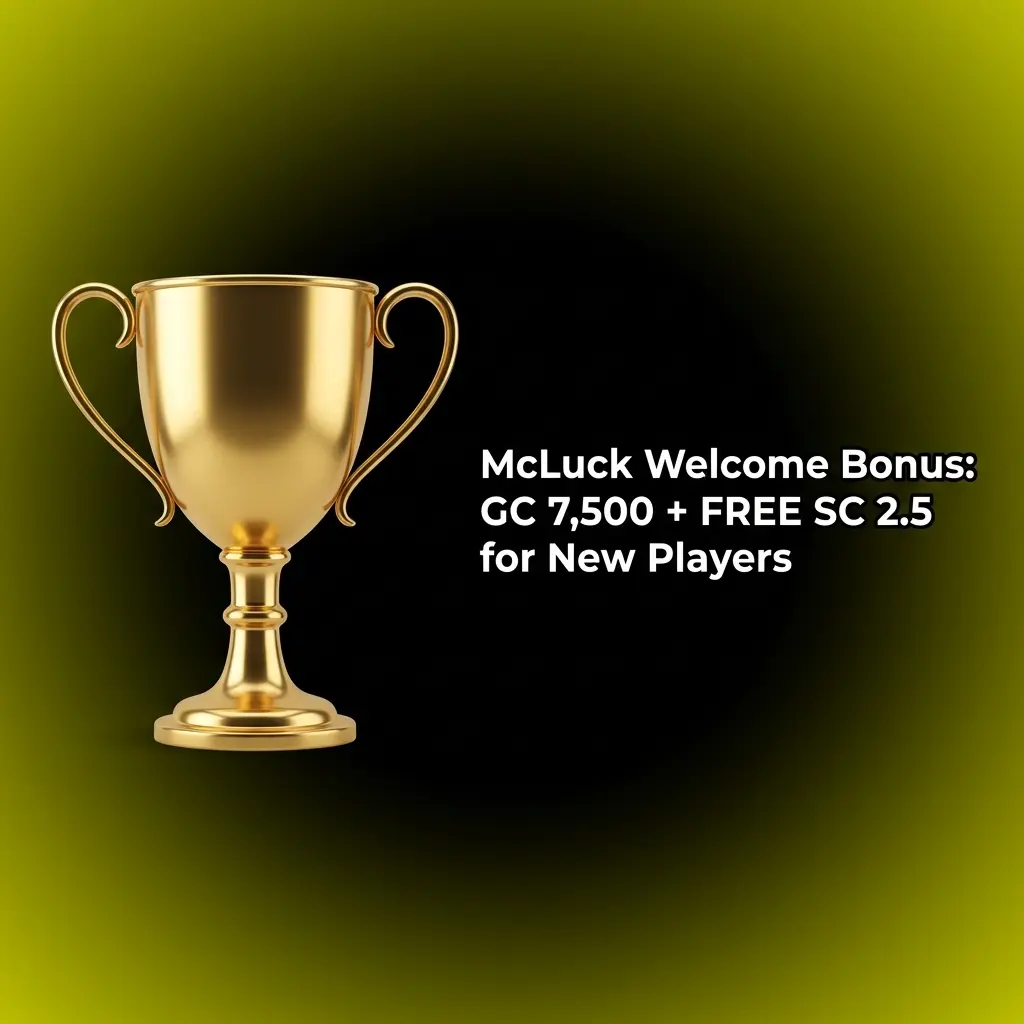 McLuck welcome bonus offering 7500 GC and 2.5 free Sweeps Coins to new players with no purchase required